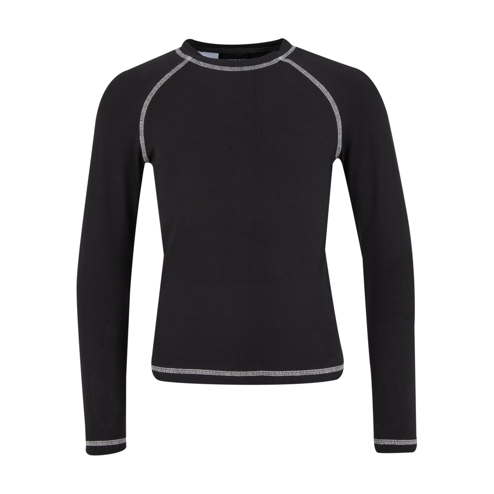 Urban Classics - Contrast Jersey Chemise à manches longues pour enfants - Noir